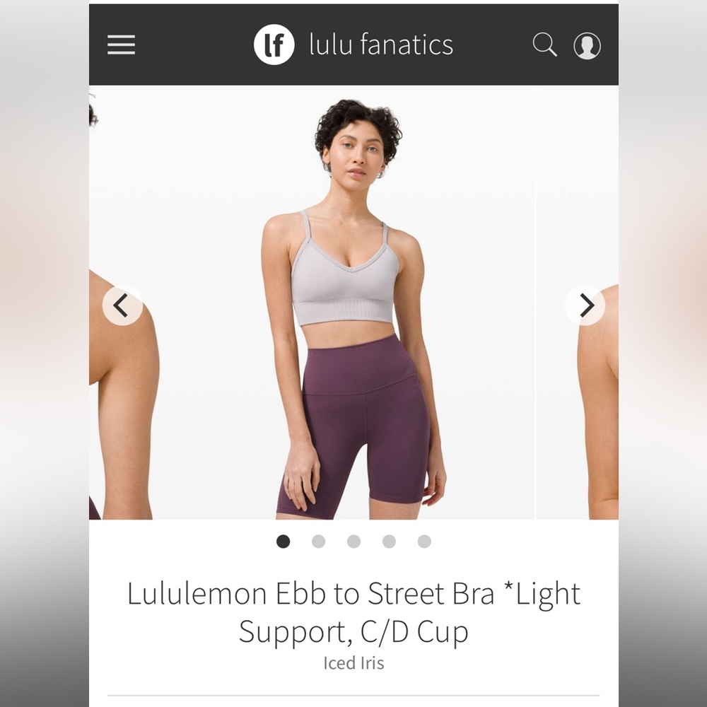 Lululemon Ebb To Street Bra C/D size 6